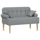 vidaXL Gombra tűzött loveseat Világosszürke 120 x 65 x 79 cm Szövet