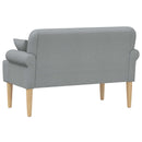 vidaXL Gombra tűzött loveseat Világosszürke 120 x 65 x 79 cm Szövet