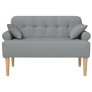 vidaXL Gombra tűzött loveseat Világosszürke 120 x 65 x 79 cm Szövet