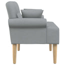 vidaXL Gombra tűzött loveseat Világosszürke 120 x 65 x 79 cm Szövet