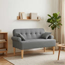 vidaXL Gombra tűzött loveseat Sötétszürke 120 x 65 x 79 cm Szövet