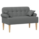 vidaXL Gombra tűzött loveseat Sötétszürke 120 x 65 x 79 cm Szövet