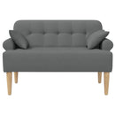vidaXL Gombra tűzött loveseat Sötétszürke 120 x 65 x 79 cm Szövet