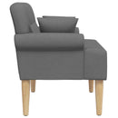 vidaXL Gombra tűzött loveseat Sötétszürke 120 x 65 x 79 cm Szövet