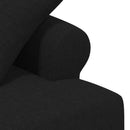 vidaXL Gombra tűzött loveseat Fekete 120 x 65 x 79 cm Szövet