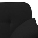vidaXL Gombra tűzött loveseat Fekete 120 x 65 x 79 cm Szövet