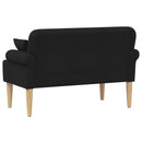 vidaXL Gombra tűzött loveseat Fekete 120 x 65 x 79 cm Szövet