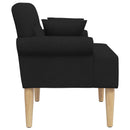 vidaXL Gombra tűzött loveseat Fekete 120 x 65 x 79 cm Szövet