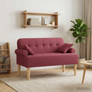 vidaXL Gombra tűzött loveseat Bordó 120 x 65 x 79 cm Szövet