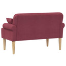 vidaXL Gombra tűzött loveseat Bordó 120 x 65 x 79 cm Szövet
