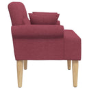vidaXL Gombra tűzött loveseat Bordó 120 x 65 x 79 cm Szövet