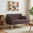 vidaXL Gombra tűzött loveseat Sötét Barna 120 x 65 x 79 cm Szövet