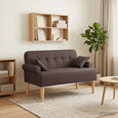 vidaXL Gombra tűzött loveseat Sötét Barna 120 x 65 x 79 cm Szövet