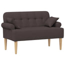 vidaXL Gombra tűzött loveseat Sötét Barna 120 x 65 x 79 cm Szövet