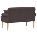 vidaXL Gombra tűzött loveseat Sötét Barna 120 x 65 x 79 cm Szövet