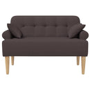 vidaXL Gombra tűzött loveseat Sötét Barna 120 x 65 x 79 cm Szövet