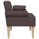 vidaXL Gombra tűzött loveseat Sötét Barna 120 x 65 x 79 cm Szövet