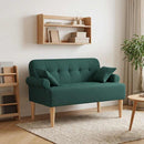 vidaXL Gombra tűzött loveseat Sötétzöld 120 x 65 x 79 cm Szövet