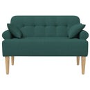 vidaXL Gombra tűzött loveseat Sötétzöld 120 x 65 x 79 cm Szövet