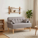 vidaXL Gombra tűzött loveseat Tópszínű 120 x 65 x 79 cm Szövet
