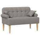 vidaXL Gombra tűzött loveseat Tópszínű 120 x 65 x 79 cm Szövet