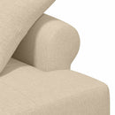 vidaXL Gombra tűzött loveseat Krémszínű 120 x 65 x 79 cm Szövet