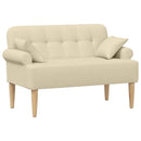 vidaXL Gombra tűzött loveseat Krémszínű 120 x 65 x 79 cm Szövet