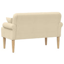 vidaXL Gombra tűzött loveseat Krémszínű 120 x 65 x 79 cm Szövet