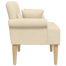 vidaXL Gombra tűzött loveseat Krémszínű 120 x 65 x 79 cm Szövet