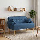 vidaXL Gombra tűzött loveseat Kék 120 x 65 x 79 cm Szövet