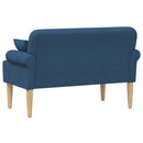vidaXL Gombra tűzött loveseat Kék 120 x 65 x 79 cm Szövet
