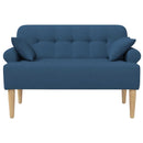 vidaXL Gombra tűzött loveseat Kék 120 x 65 x 79 cm Szövet