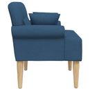 vidaXL Gombra tűzött loveseat Kék 120 x 65 x 79 cm Szövet