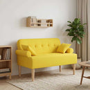 vidaXL Gombra tűzött loveseat Világos Sárga 120 x 65 x 79 cm Szövet