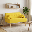 vidaXL Gombra tűzött loveseat Világos Sárga 120 x 65 x 79 cm Szövet