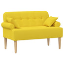 vidaXL Gombra tűzött loveseat Világos Sárga 120 x 65 x 79 cm Szövet