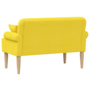 vidaXL Gombra tűzött loveseat Világos Sárga 120 x 65 x 79 cm Szövet