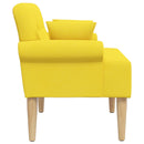 vidaXL Gombra tűzött loveseat Világos Sárga 120 x 65 x 79 cm Szövet