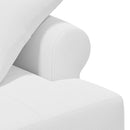 vidaXL Gombra tűzött loveseat Fehér 120 x 65 x 79 cm Szövet