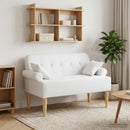 vidaXL Gombra tűzött loveseat Fehér 120 x 65 x 79 cm Szövet