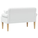 vidaXL Gombra tűzött loveseat Fehér 120 x 65 x 79 cm Szövet