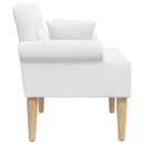 vidaXL Gombra tűzött loveseat Fehér 120 x 65 x 79 cm Szövet