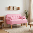 vidaXL Gombra tűzött loveseat Rózsaszín 120 x 65 x 79 cm Szövet