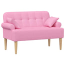 vidaXL Gombra tűzött loveseat Rózsaszín 120 x 65 x 79 cm Szövet