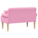 vidaXL Gombra tűzött loveseat Rózsaszín 120 x 65 x 79 cm Szövet