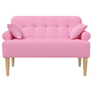 vidaXL Gombra tűzött loveseat Rózsaszín 120 x 65 x 79 cm Szövet