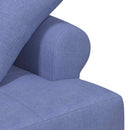 vidaXL Gombra tűzött loveseat Farmerkék 120 x 65 x 79 cm Szövet