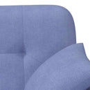 vidaXL Gombra tűzött loveseat Farmerkék 120 x 65 x 79 cm Szövet