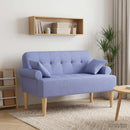 vidaXL Gombra tűzött loveseat Farmerkék 120 x 65 x 79 cm Szövet