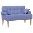 vidaXL Gombra tűzött loveseat Farmerkék 120 x 65 x 79 cm Szövet